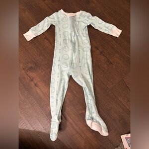 The Beaufort Bonnet Company Light Mint Footed One-Piece Golf Pajamas